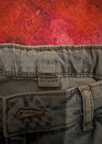 Pastel Çok Renkli Bağcıklı Denim Mini Şort - Görsel 4