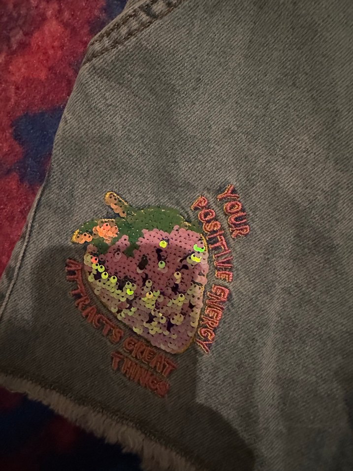 Pastel Çok Renkli Bağcıklı Denim Mini Şort - Görsel 2