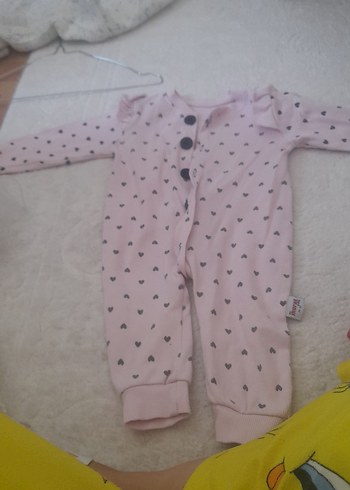 Düğmeli Pembe Bebek Kız Tulum