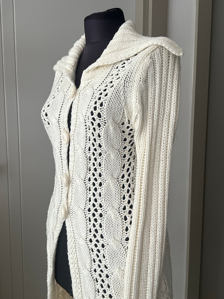 Örgü uzun hırka lolita bohem - Görsel 2