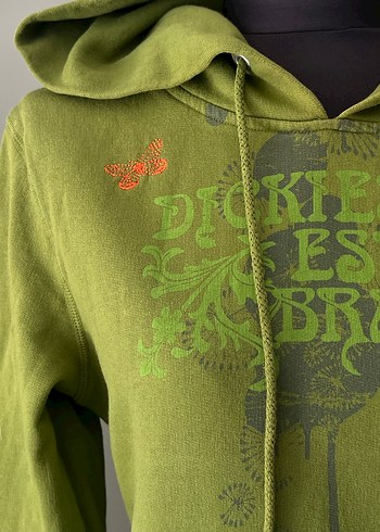 Vintage nakışlı hoodie sweatshirt - Görsel 2