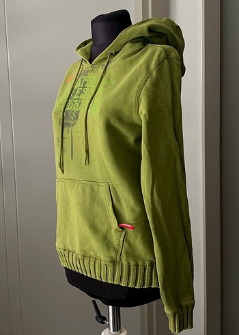 Vintage nakışlı hoodie sweatshirt - Görsel 4