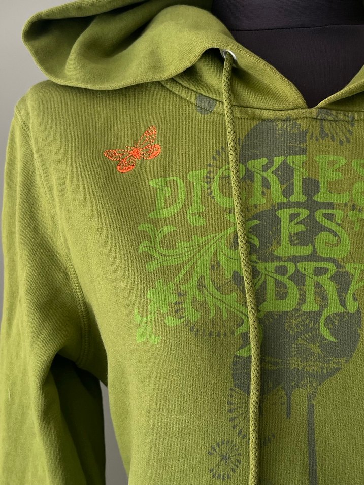 Vintage nakışlı hoodie sweatshirt - Görsel 2