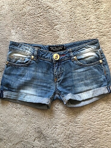 Philipp Plein Grunge mini şort