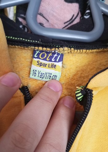 Sarı Erkek Çocuk Fermuarlı Sweatshirt - Görsel 3