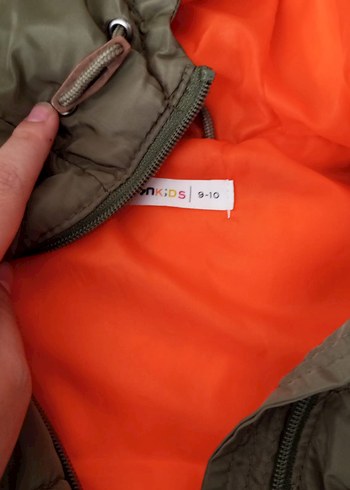 erkek çocuk yeşil Kapitone Fermuarlı Yelek - Görsel 2