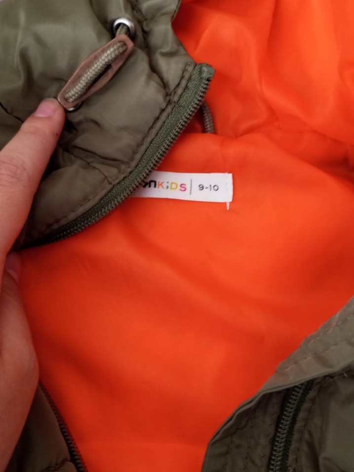 erkek çocuk yeşil Kapitone Fermuarlı Yelek - Görsel 2