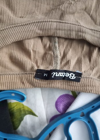 Bej Midi boy crop bluz - Görsel 2