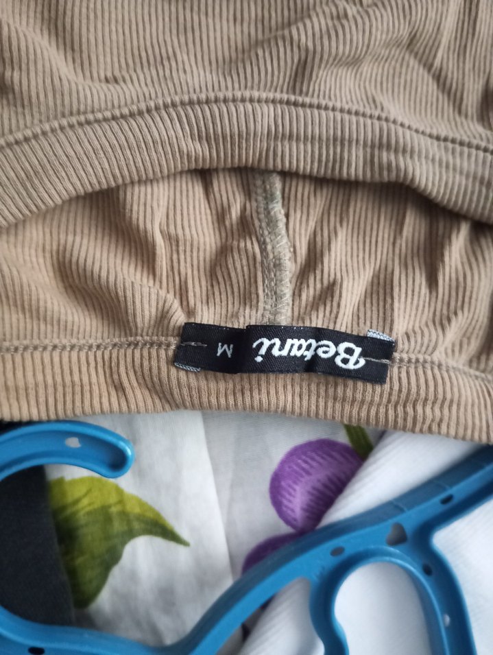 Bej Midi boy crop bluz - Görsel 2