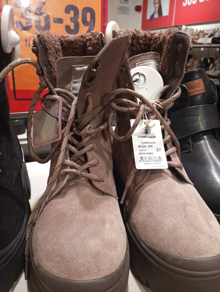 Kadın Gri Süet Platform Topuklu Bot - Görsel 2