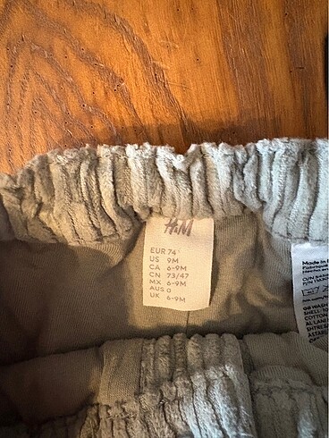 6-9 Ay Beden Erkek bebek pantolon H&m 6-9 ay