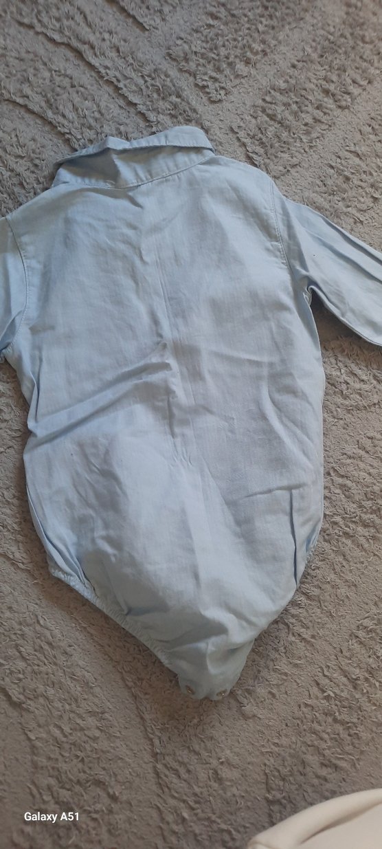 Mavi Kısa Kollu Bebek Hastane Kıyafeti - Görsel 3