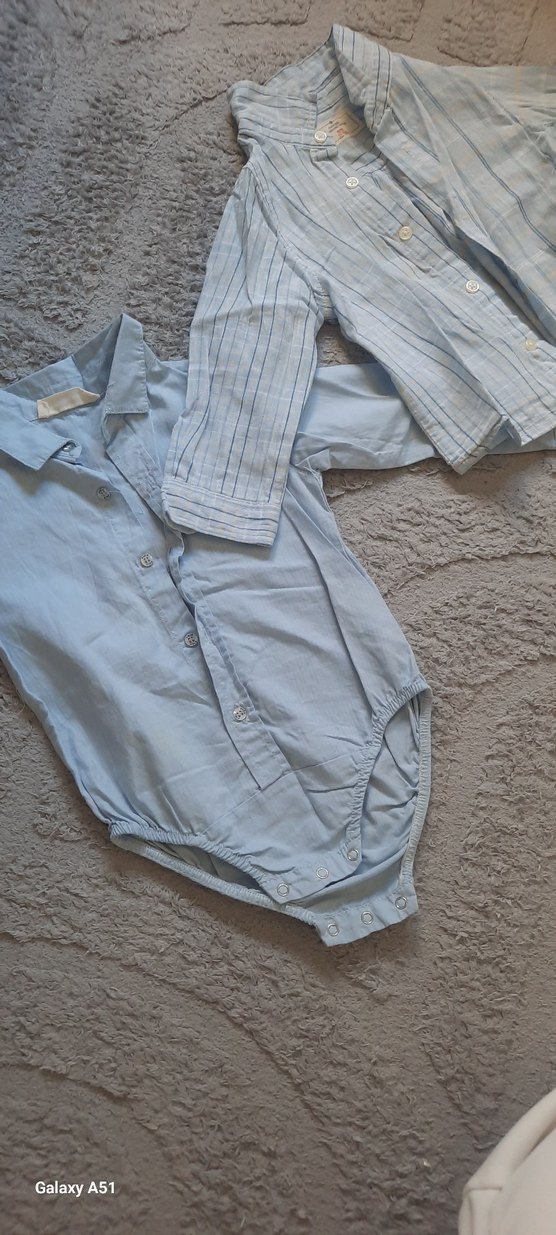 Mavi Kısa Kollu Bebek Hastane Kıyafeti - Görsel 5