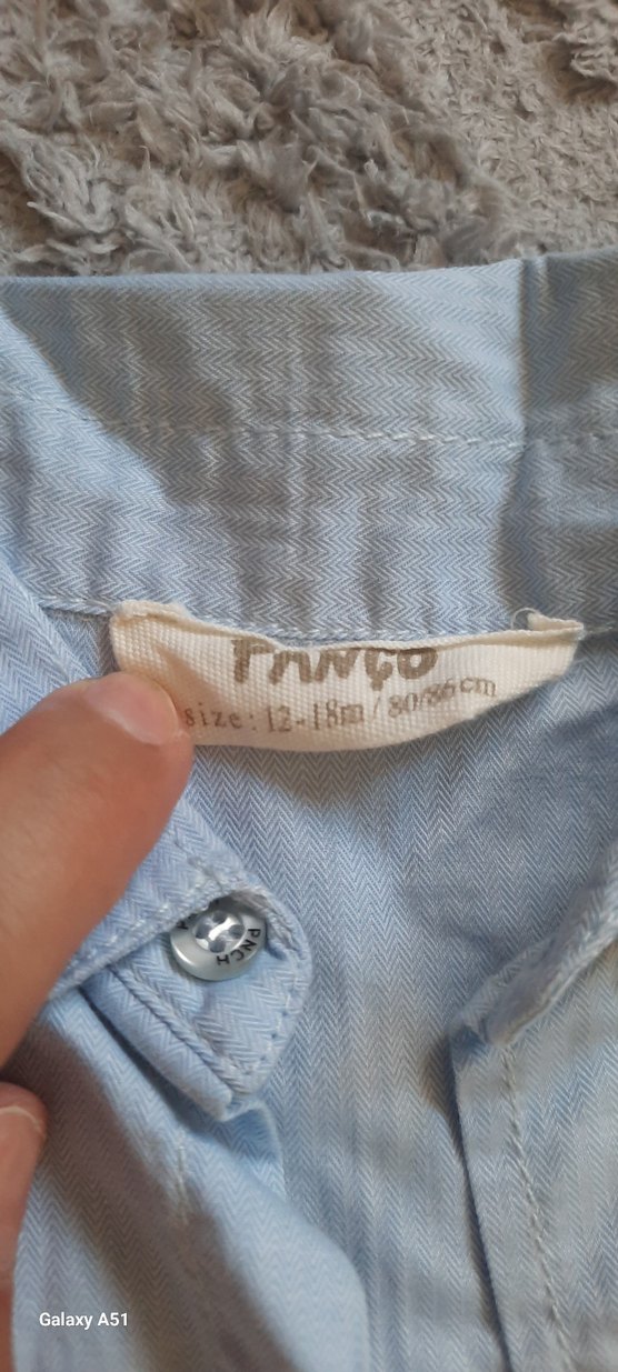 Mavi Kısa Kollu Bebek Hastane Kıyafeti - Görsel 4