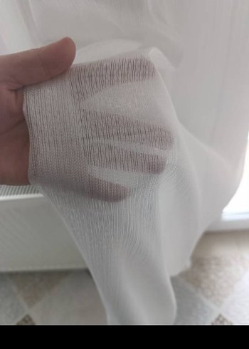 Beyaz Modern Düz Tül Perde - Görsel 3