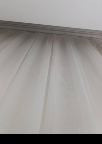 Beyaz Modern Düz Tül Perde - Görsel 4