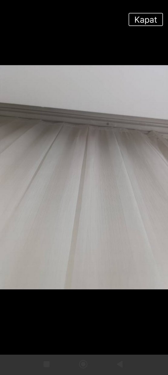 Beyaz Modern Düz Tül Perde - Görsel 4