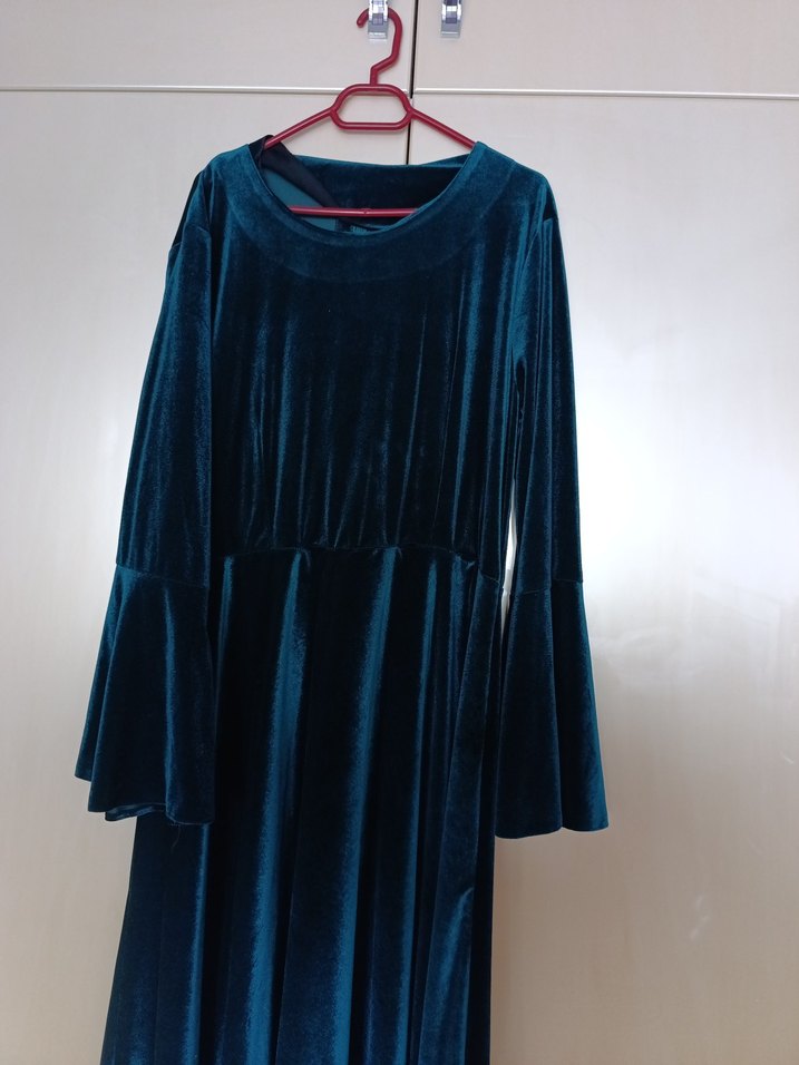 Kadın Lacivert Uzun Kollu Elbise - Görsel 4