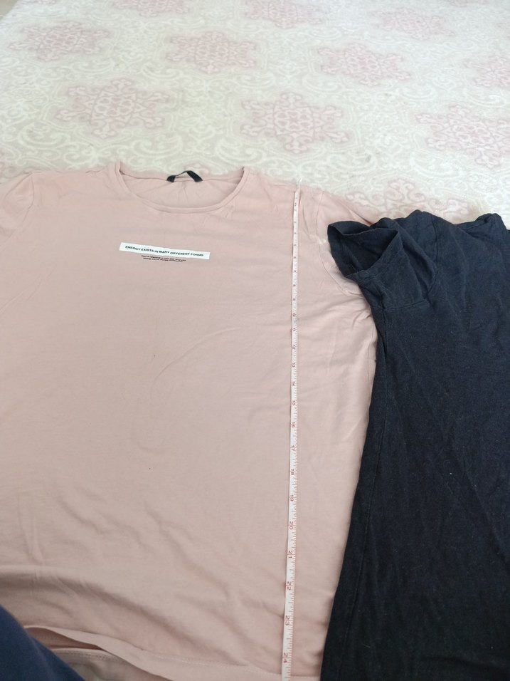 Bohem Tarzı Gri Baskılı Hamile Tişörtü - Görsel 5