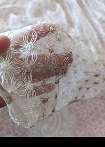 tül perde uzuluğu 2 uçuk enini 265 santim - Görsel 2