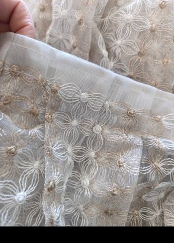 tül perde uzuluğu 2 uçuk enini 265 santim - Görsel 4