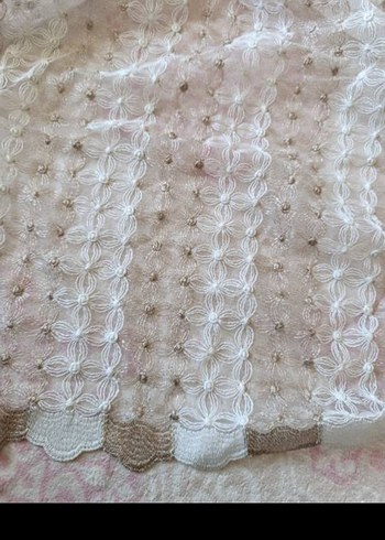 tül perde uzuluğu 2 uçuk enini 265 santim - Görsel 5