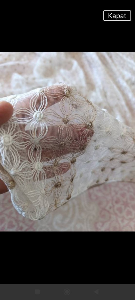 tül perde uzuluğu 2 uçuk enini 265 santim - Görsel 2