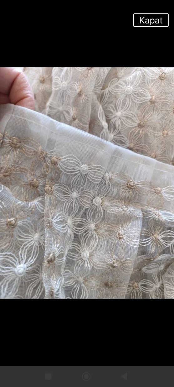 tül perde uzuluğu 2 uçuk enini 265 santim - Görsel 4