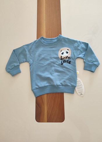 Diğer Panda nakışlı pantolonlu mevsimlik erkek bebek takımı
