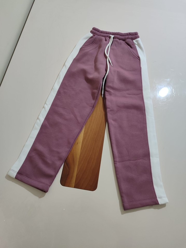 Önden fermuarlı şardonlu kız çocuk takımı - Görsel 4