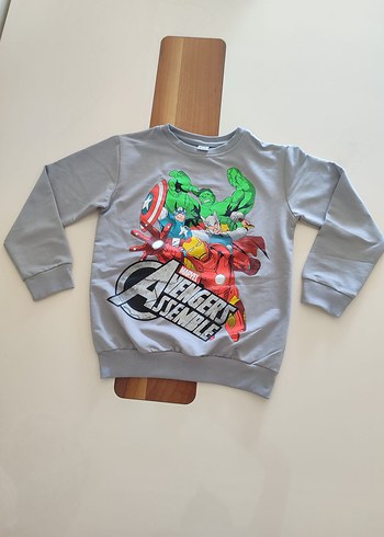 Diğer Marvel Avengers Baskılı Gri Erkek Eşofman Takımı