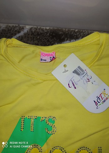 sari kız çocuğu tişört - Görsel 2