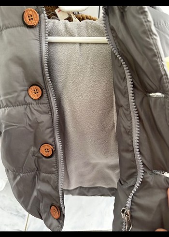 Gri Kürklü Erkek Bebek montu - Görsel 3