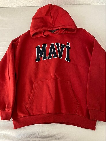 Mavi kırmızı sweatshirt