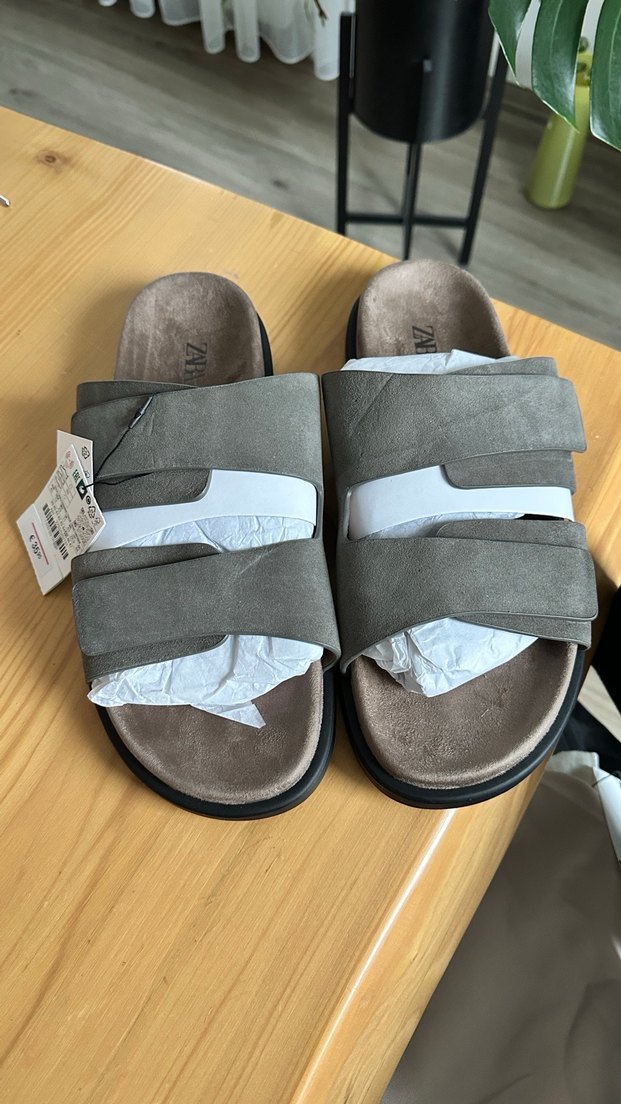 Gri Süet Tokalı Erkek Terlik - Görsel 2