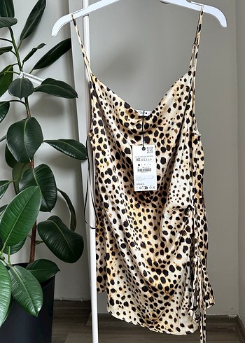 xs Beden Leopar Desenli bluz