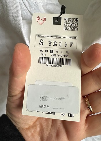Zara Zara Beyaz Keten Uzun Kollu Gömlek