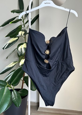 Siyah Uzun Boy Fit Bohem Mayo - Görsel 3