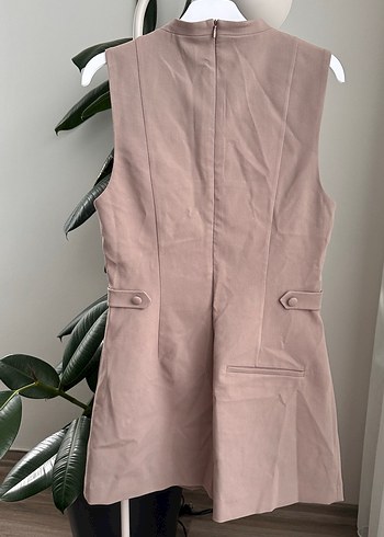 Düğmeli Kolsuz Mini Tulum - Görsel 4