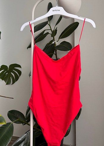 Çiçek Detaylı Kırmızı Bandeau Mayo - Görsel 5