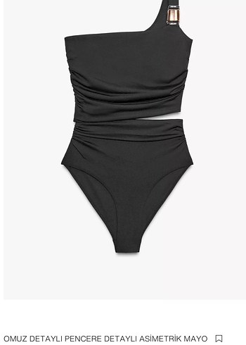 Tek Omuzlu Siyah Mini Mayo - Görsel 4
