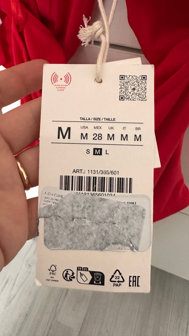 Kırmızı Drapeli Mini Kadın Mayo - Görsel 5