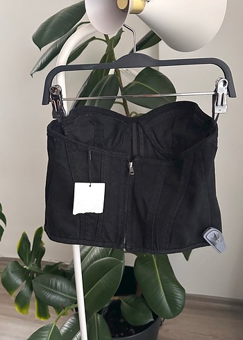 Siyah Straplez Mini Bustiyer - Görsel 4