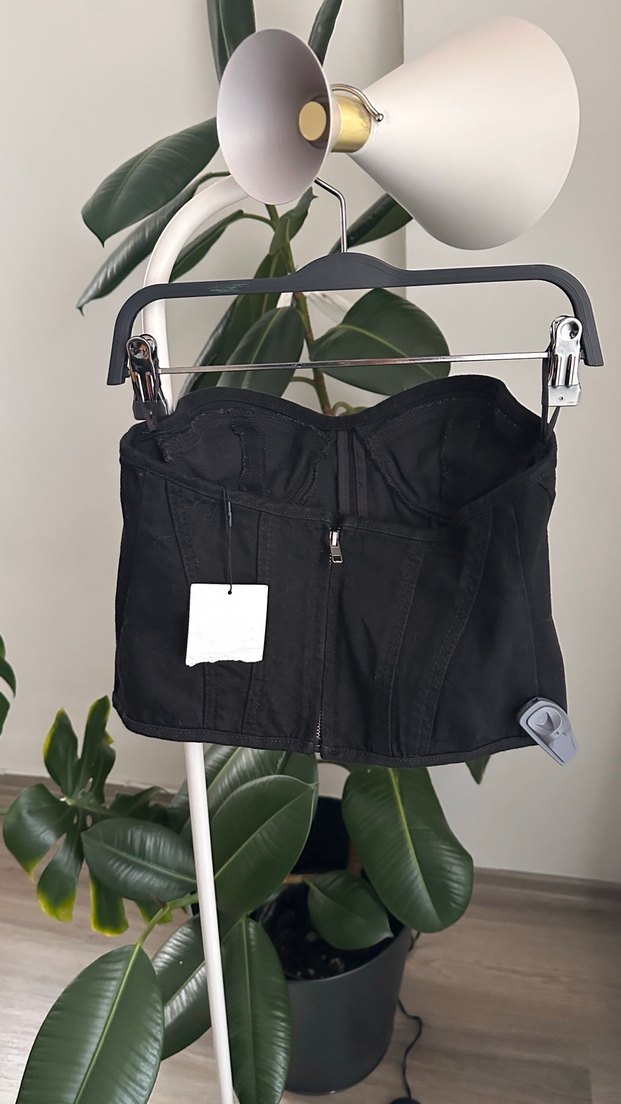 Siyah Straplez Mini Bustiyer - Görsel 4