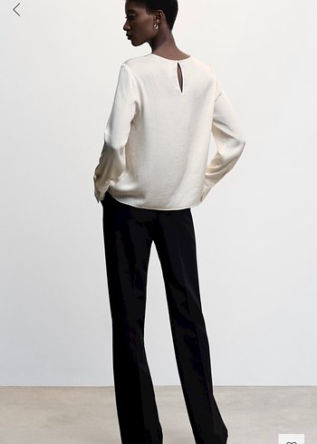 Bej Midi Kadın Ofis Bluzu - Görsel 3