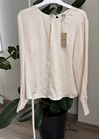 Bej Midi Kadın Ofis Bluzu - Görsel 4