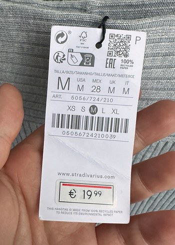 Gri Örgü Kadın Midi Pamuk Pantolon - Görsel 2