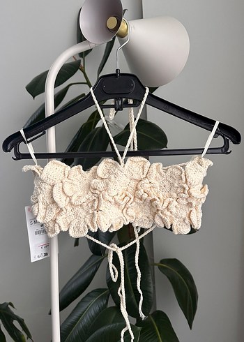 Dantel Detaylı Straplez Bohem Mini Büstiyer - Görsel 4