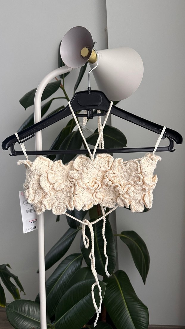 Dantel Detaylı Straplez Bohem Mini Büstiyer - Görsel 4