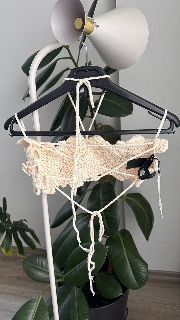 Dantel Detaylı Straplez Bohem Mini Büstiyer - Görsel 5